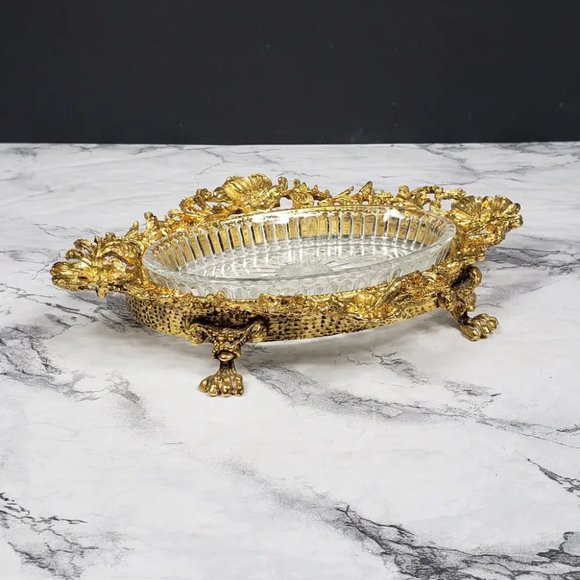 Hollywood Regency Vanity or Soap Dish Vintage - Picture 4 of 11